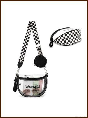 Clear PVC Bum Bag Crossbody Waist Pack Stadium Approved Fanny Bag